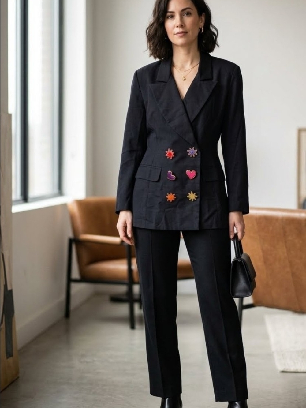vintage black blazer by J.Shox Clothing Inc.